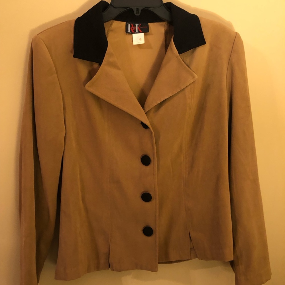 Women’s R&K Original Jacket Blazer Size 6 Tan